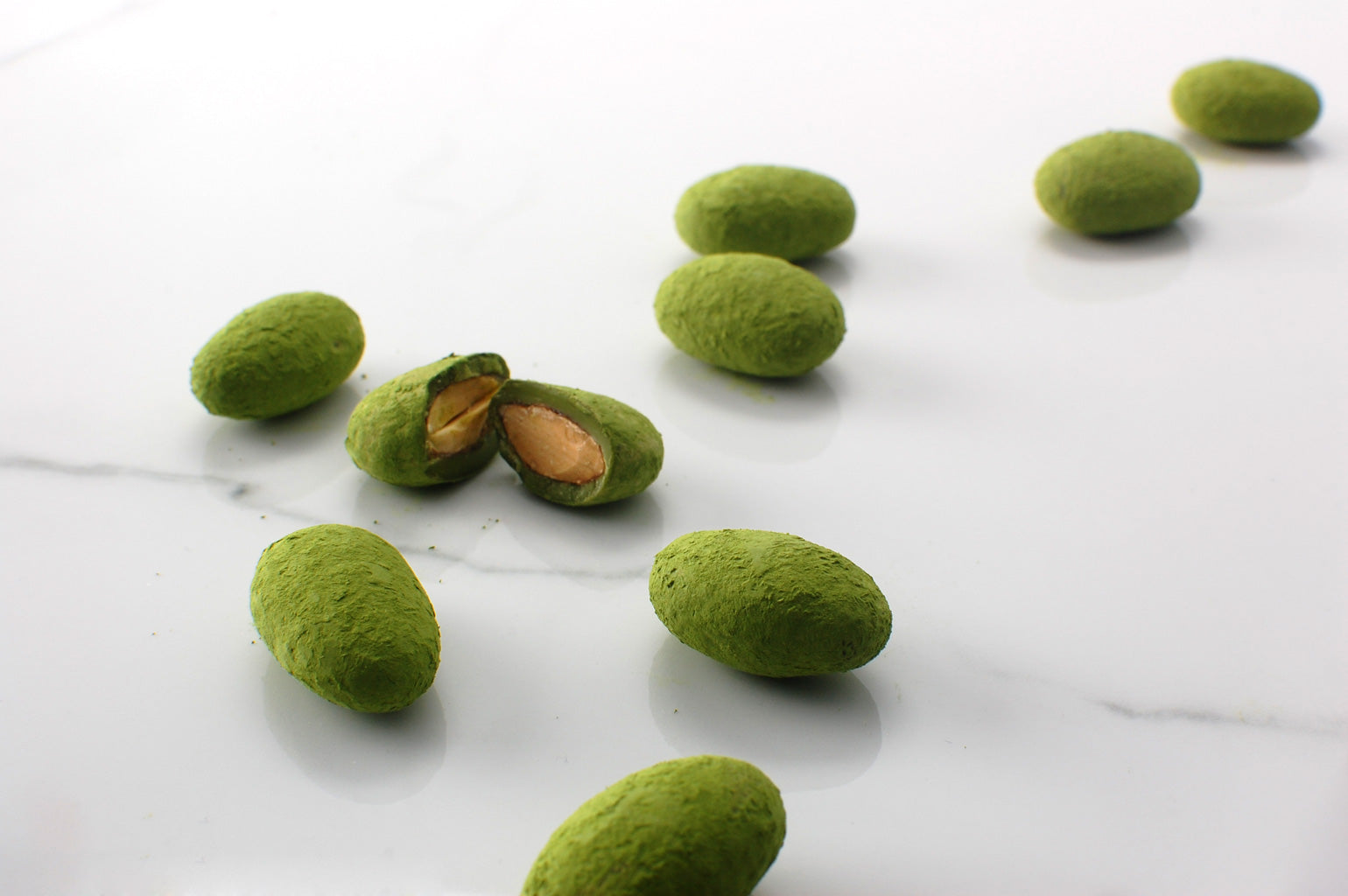 Matcha and Milk Chocolate Almond Duo